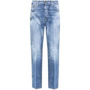 Blauwe Casual Broek Dsquared2 , Blue , Heren