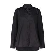 Klassieke Katoenmix Blouse Lis Lareida , Black , Dames