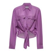 Fuchsia Button-Up Shirt met Strikdetail Isabel Marant Étoile , Purple ...