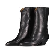 Leren Cowboy Boots met Cubaanse Hak Isabel Marant , Black , Dames