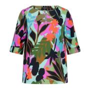 Blouse met kleurrijk ontwerp Marc Cain , Multicolor , Dames