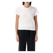 Logo Puff Tee Essential Shrunken T by Alexander Wang , White , Dames