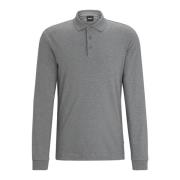 Biologisch Katoenen Longsleeve Shirt Hugo Boss , Gray , Heren