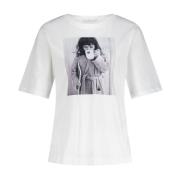 T-shirt met logo print voor casual look Riani , White , Dames