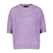 Alpaca Gebreide Trui Stijlvol Ontwerp Roberto Collina , Purple , Dames