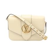 Pre-owned Leather louis-vuitton-bags Louis Vuitton Vintage , Beige , D...