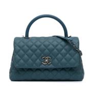 Pre-owned Leather chanel-bags Chanel Vintage , Blue , Dames