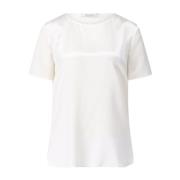 Zijden T-shirt met tijdloze elegantie Max Mara , Beige , Dames