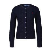 Katoenen Kabelgebreide Vest Polo Ralph Lauren , Blue , Dames