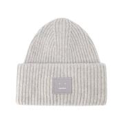 Wollen Pansy N Face Bonnet - Grijs Acne Studios , Gray , Unisex