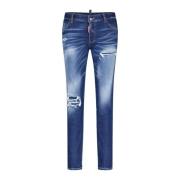 Versleten Skinny Jeans Dsquared2 , Blue , Dames