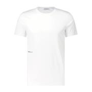 Minimaal Logo T-shirt Dondup , White , Heren