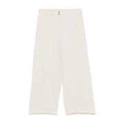 Witte Broek met Elastische Tailleband Alysi , White , Dames