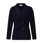 Dubbelrijige Gebreide Blazer Lardini , Blue , Heren