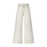 Wijde jeans met Paisley-patroon Etro , White , Dames