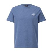 Logo T-shirt van katoen A.p.c. , Blue , Dames