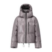 Hooded Puffer Jacket Adidas by Stella McCartney , Gray , Dames