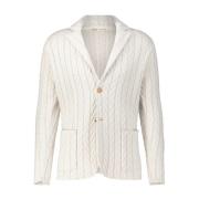 Kasjmier Cardigan Blazer Stijl Maurizio Baldassari , White , Heren