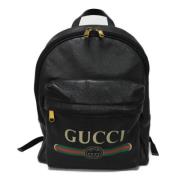 Pre-owned Leather backpacks Gucci Vintage , Black , Dames