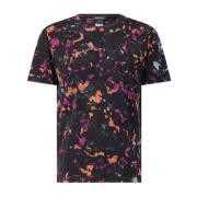 Katoenen T-shirt met abstract patroon Avant Toi , Black , Heren