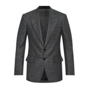 Houndstooth Blazer Tom Ford , Gray , Heren