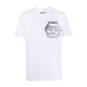 Wit Katoenen T-Shirt Philipp Plein , White , Heren