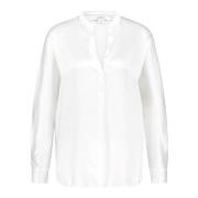 Zijden blouse met verborgen knoopsluiting Vince , White , Dames