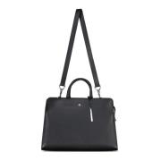 Leren schoudertas met ritssluiting Aigner , Black , Dames