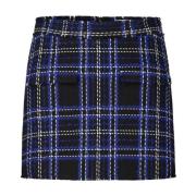 Geruite wollen Skort Msgm , Multicolor , Dames