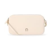 Compacte leren schoudertas met kaartsleuven Aigner , Beige , Dames