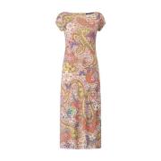 Bloemen Midi Jurk Etro , Multicolor , Dames