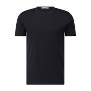 Katoenen T-shirt met klassiek design Kiefermann , Black , Heren