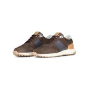 Sportieve Velours Leren Sneakers Tod's , Brown , Heren