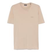 Katoenen T-shirt uit Italië Ermenegildo Zegna , Beige , Heren