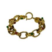 Pre-owned Metal bracelets Chanel Vintage , Yellow , Dames