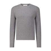 Cashmere Mix Trui met Logoborduursel Ami Paris , Gray , Heren