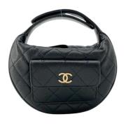 Pre-owned Leather handbags Chanel Vintage , Black , Dames