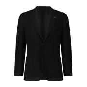 Klassieke Wollen Gebreide Blazer Lardini , Black , Heren