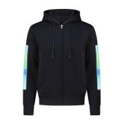 Katoenen Hoodie met Abstract Patroon Bastille , Black , Heren