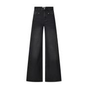 Wijde Pijp Jeans Lemony Isabel Marant , Black , Dames