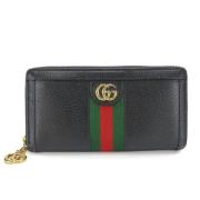 Pre-owned Leather wallets Gucci Vintage , Black , Dames