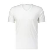 Klassiek V-hals T-shirt Stefan Brandt , White , Heren