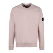 Logo Crewneck Sweatshirt Stone Island , Pink , Heren