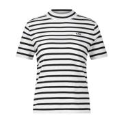 Katoenen Gestreept T-Shirt A.p.c. , White , Dames