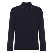 Blauwe Polo Shirt voor Mannen Emporio Armani , Blue , Heren