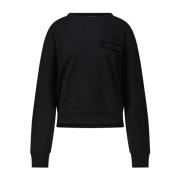 Sportieve Sweatshirt met Geribbelde Manchetten Hugo Boss , Black , Dam...