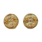 Pre-owned Metal earrings Chanel Vintage , Yellow , Dames