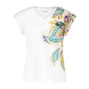 Shirt met kleurrijke applicaties Marc Cain , White , Dames