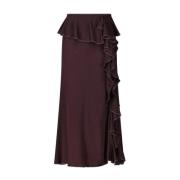 Elegante Maxi Rok met Rucheszoom Ulla Johnson , Purple , Dames