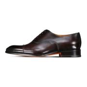 Leren veterschoenen Made in Italy Santoni , Brown , Heren